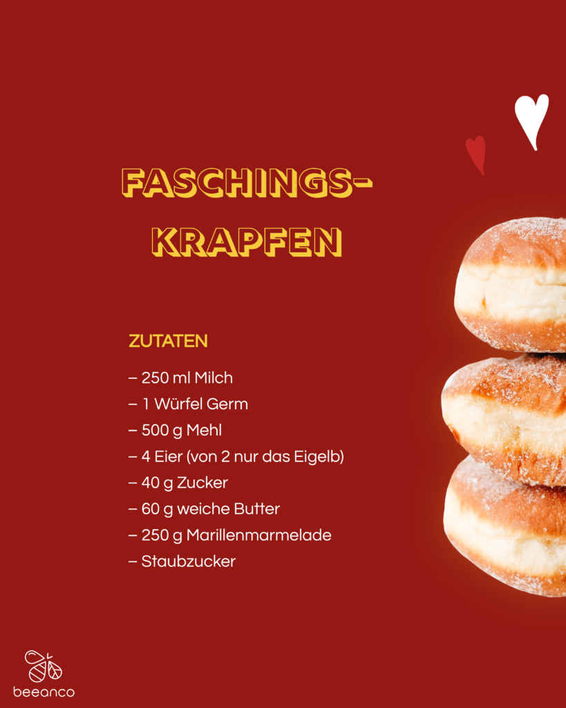 Rezept: Faschingskrapfen – beeanco